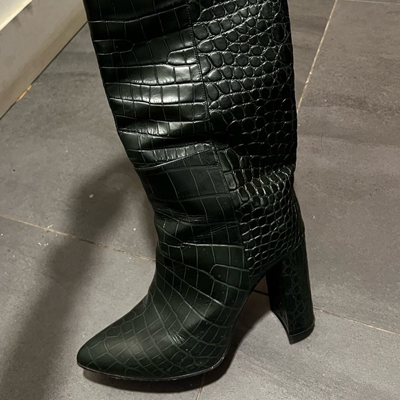 Toral crocodile dark green boots - Picture 2 of 6